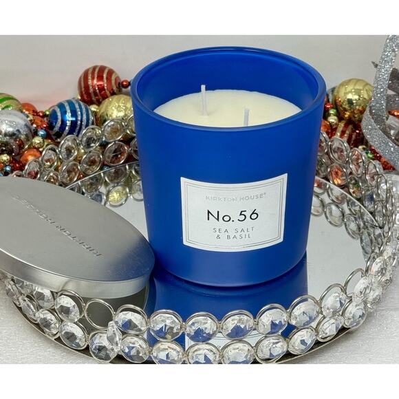 Huntington Home No. 57 Candle - Sea salt & Basil-dark Blue - 11.6 Oz - Picture 3 of 4